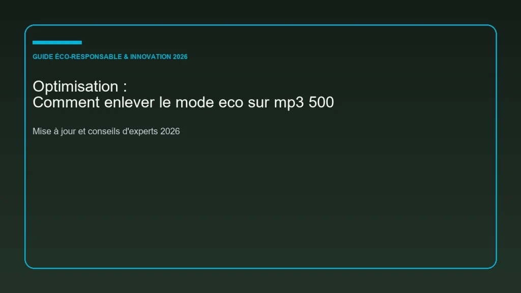 Comment Enlever Mode Eco sur MP3 500 ? Guide Rapide 2 wp media youngchangemaker eu 876dee24