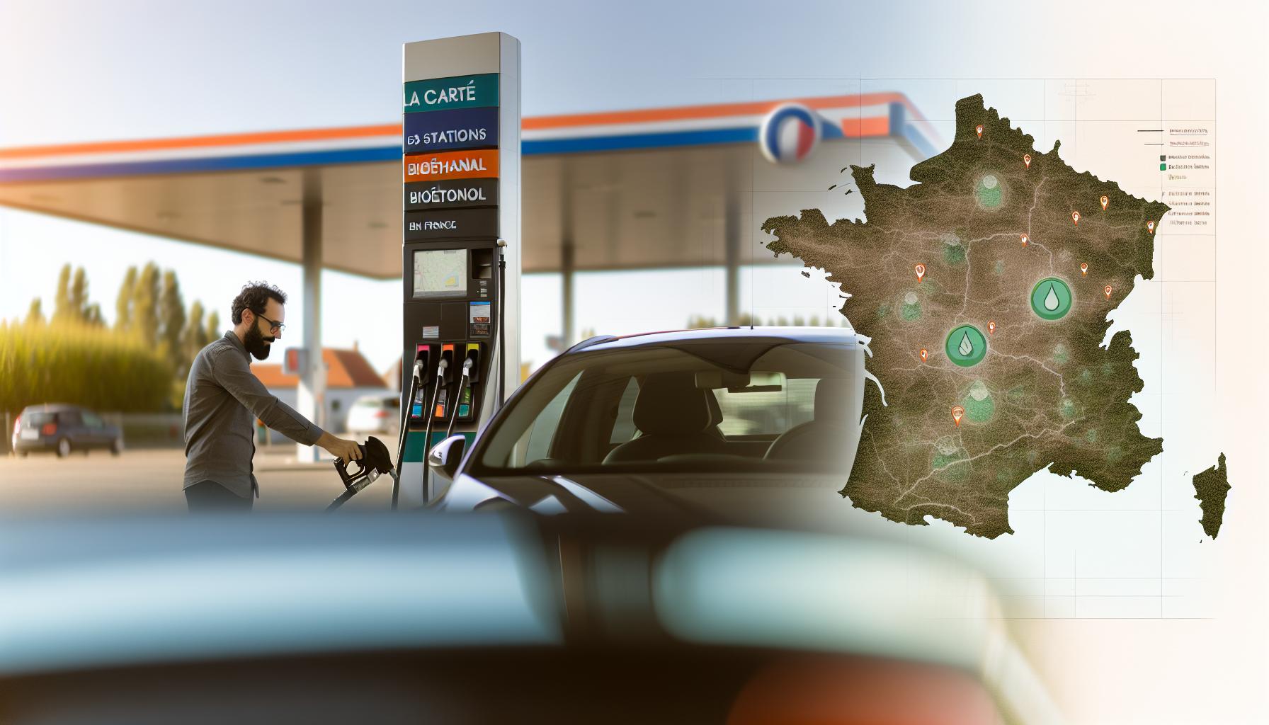 La carte des stations bioéthanol en France