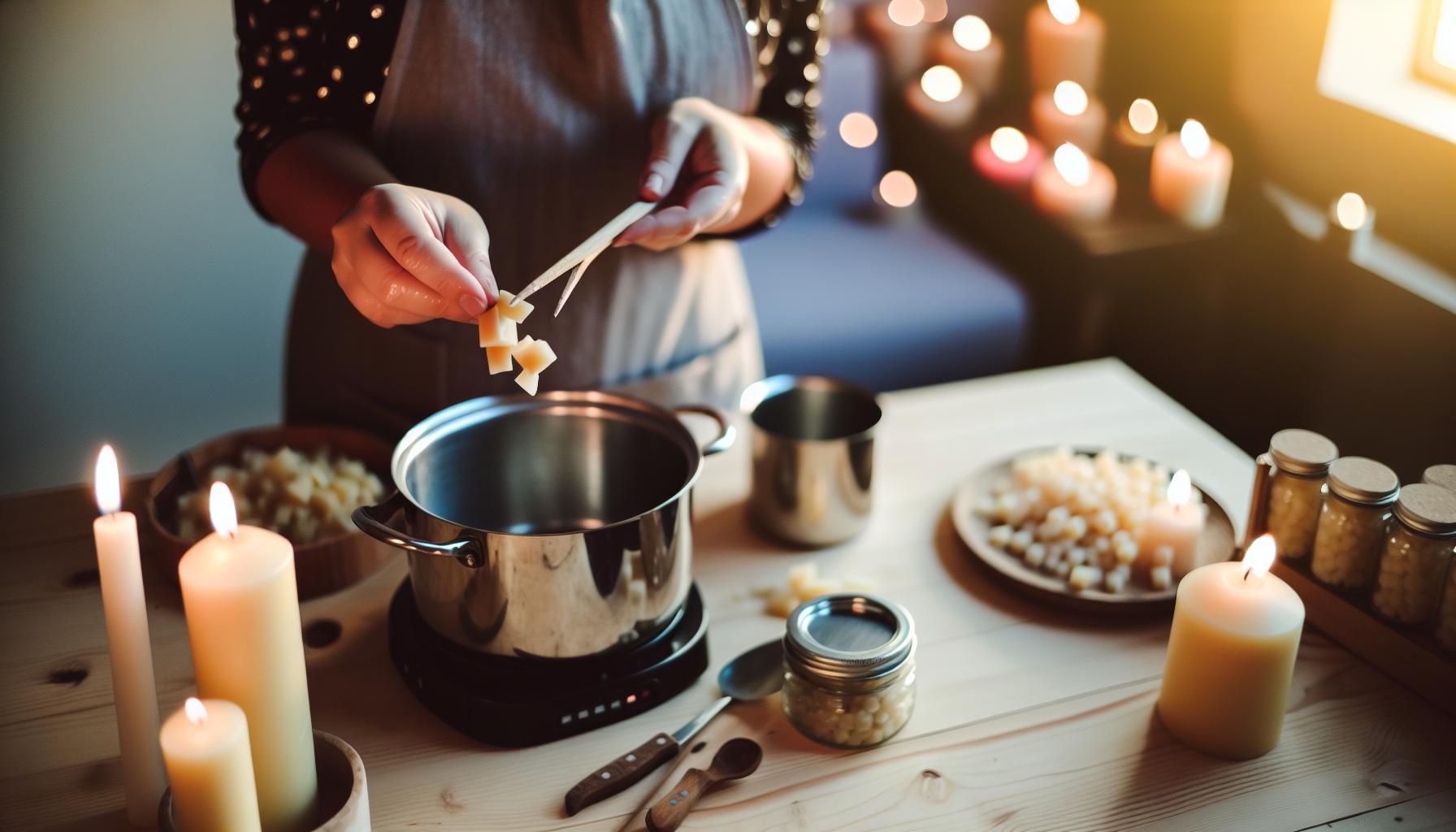 Étapes pour récupérer la cire des bougies usagées
