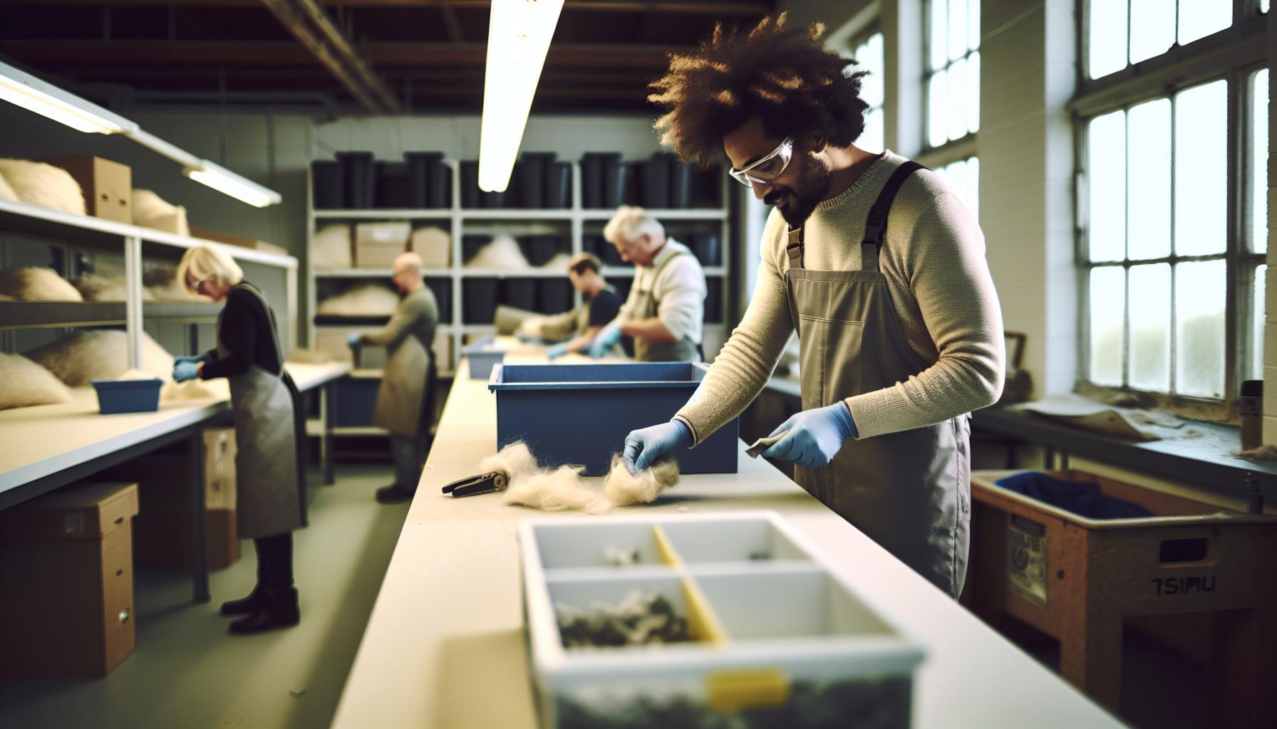 Méthodes manuelles pour le recyclage de la fibre de verre