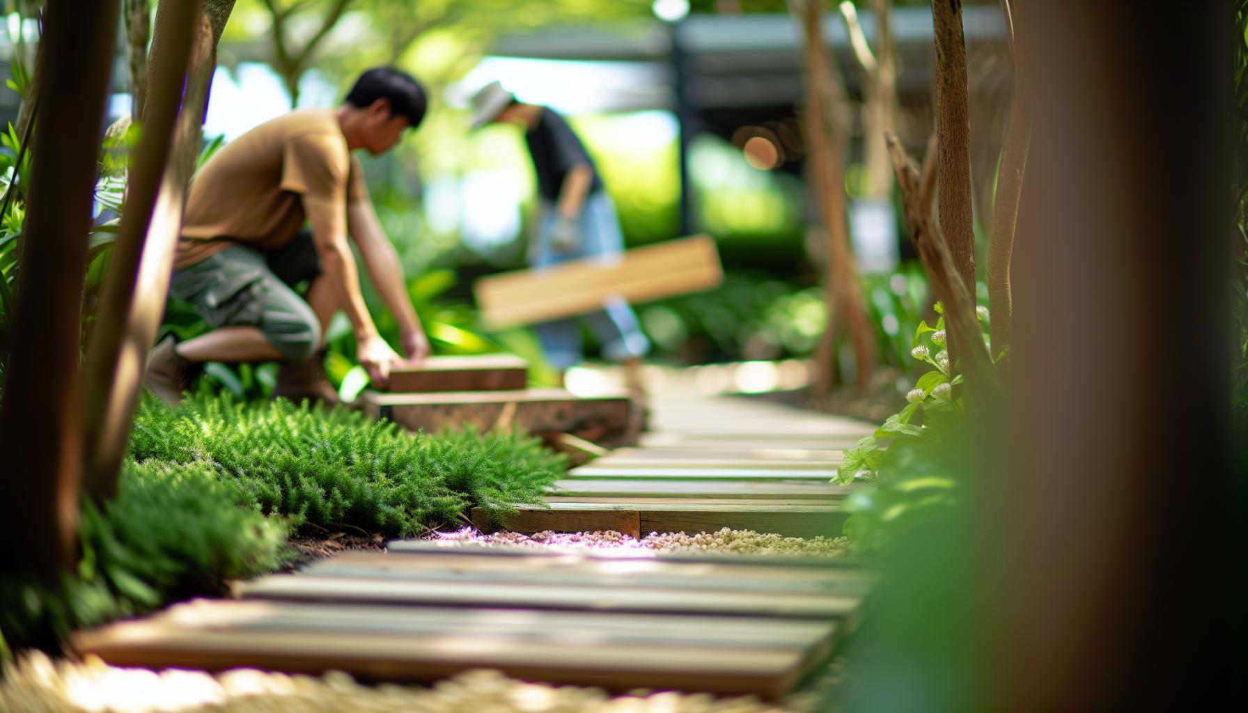Couvrir vos allées et chemins avec du bois