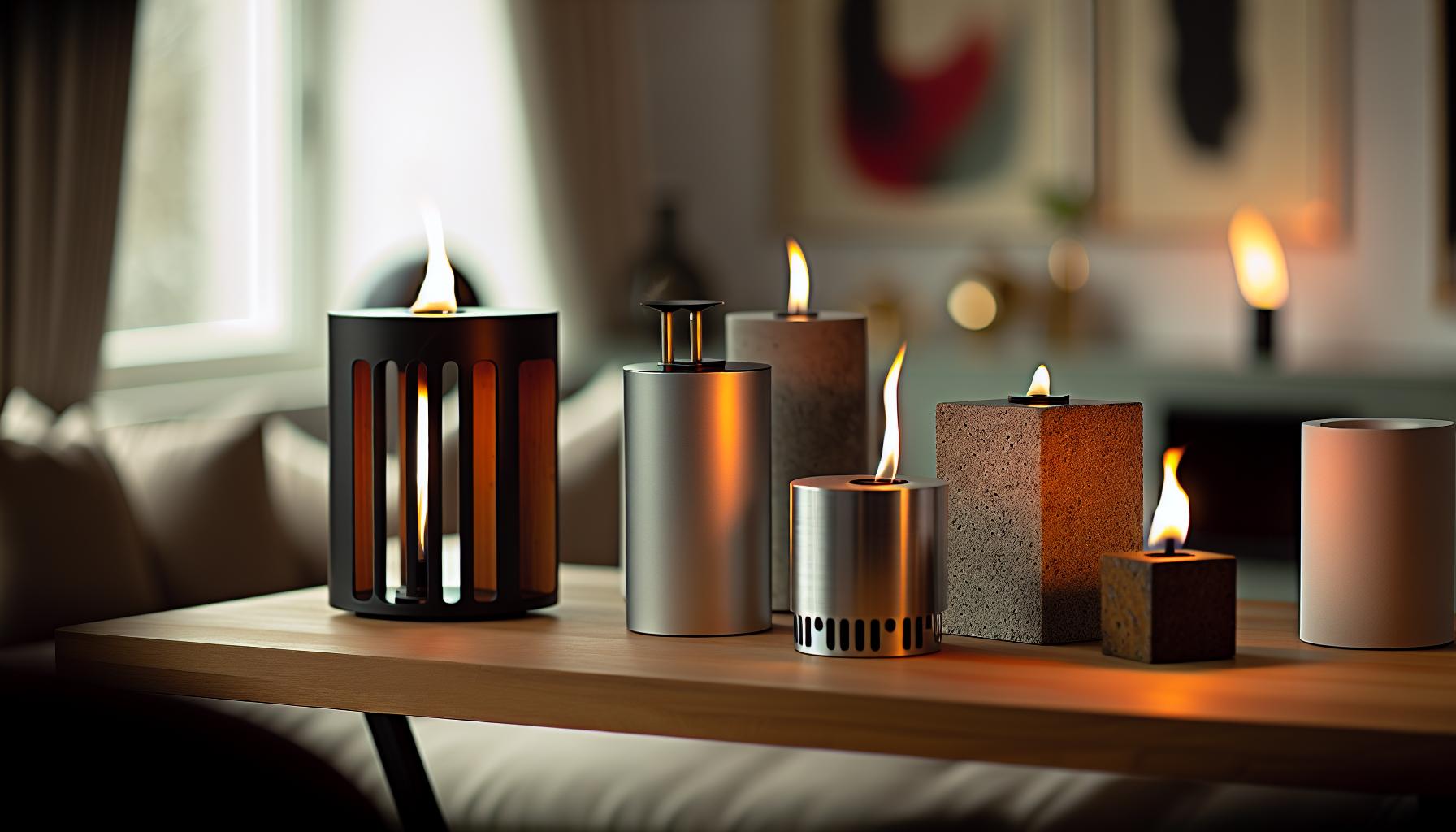 Comment fonctionne un brûleur éthanol : Principe et utilisation 4 Les différents types de brûleurs éthanol disponibles