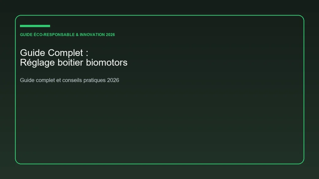 Guide Complet : Réglage boitier biomotors 4 Guide complet et analyse sur réglage boitier biomotors