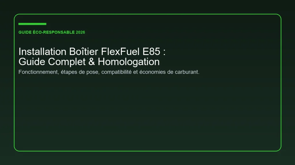 Installation professionnelle d'un boîtier de conversion FlexFuel E85 homologué dans le compartiment moteur