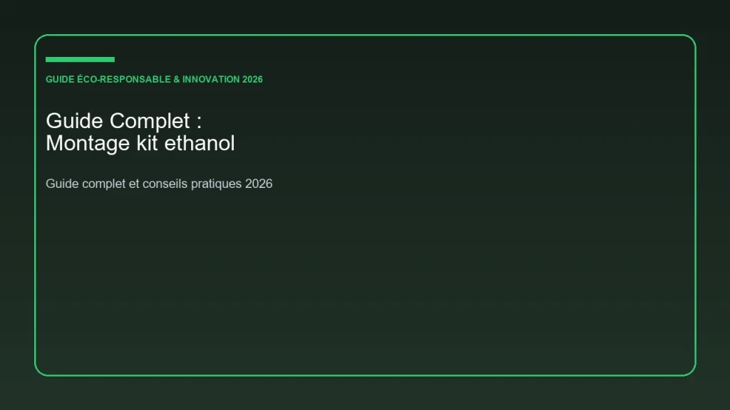 Guide Complet : Montage kit ethanol 5 Guide complet et analyse sur montage kit ethanol